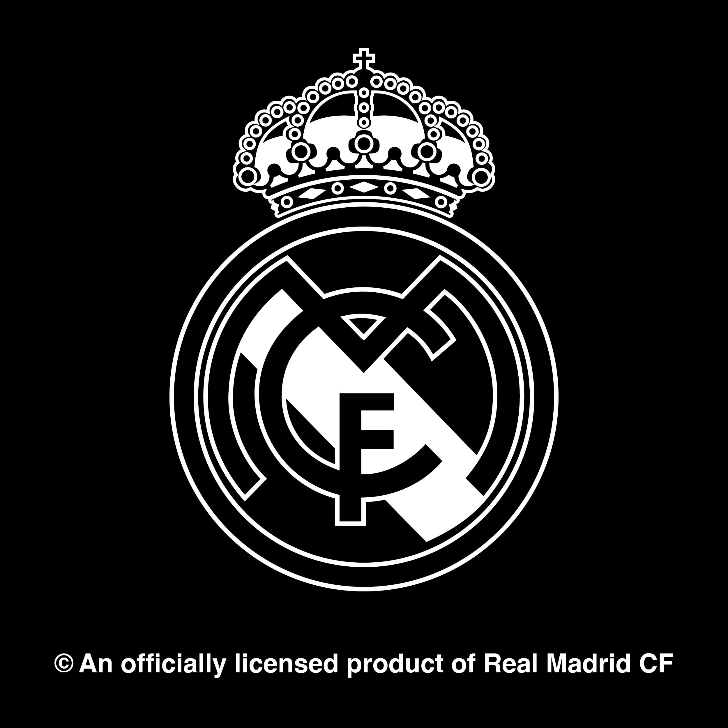 Adesivo da parete in vinile Real Madrid 70 x 40 cm stemma del club