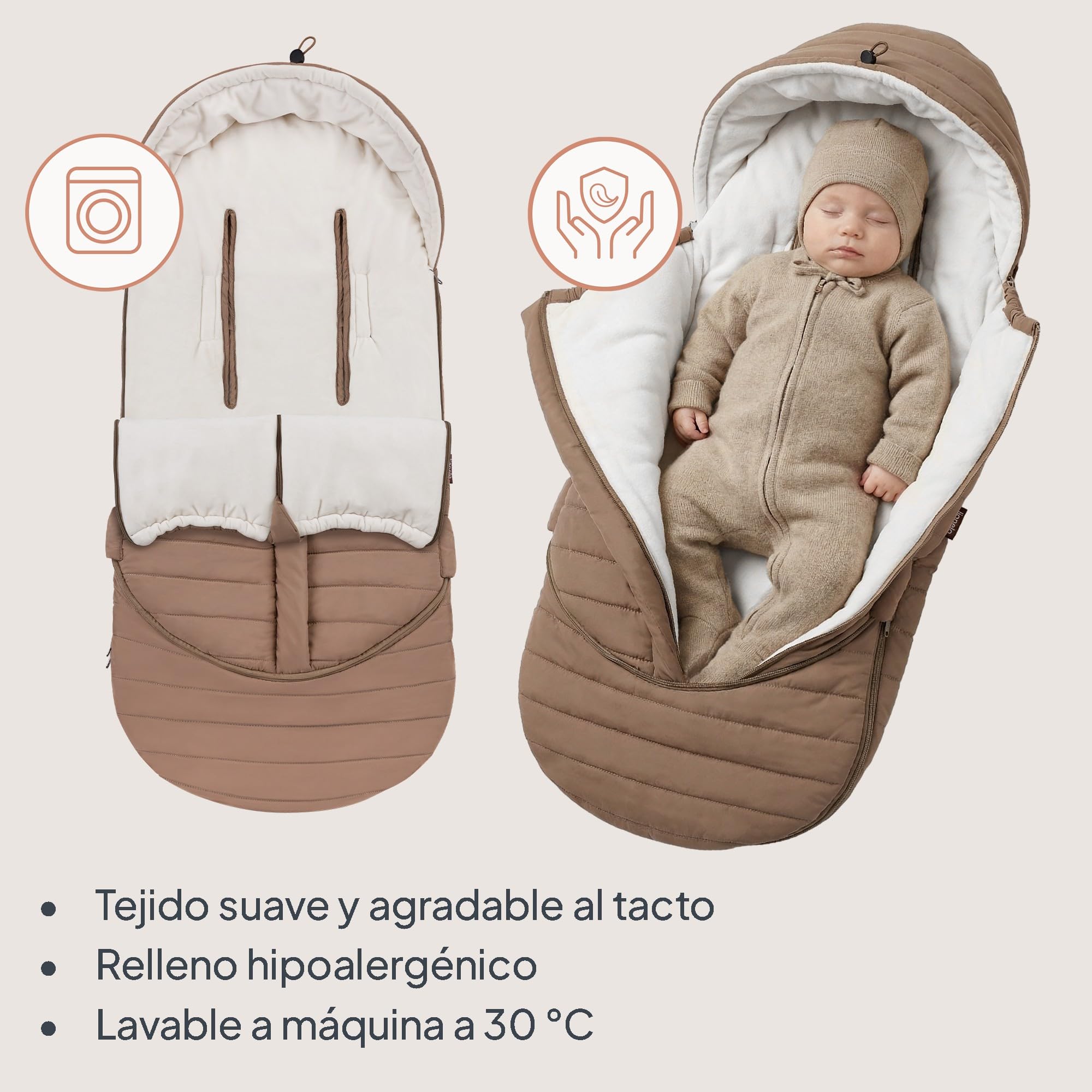 Lionelo Oli Saco Silla Paseo Universal Invierno 2 en 1 para Capazo y Silla
