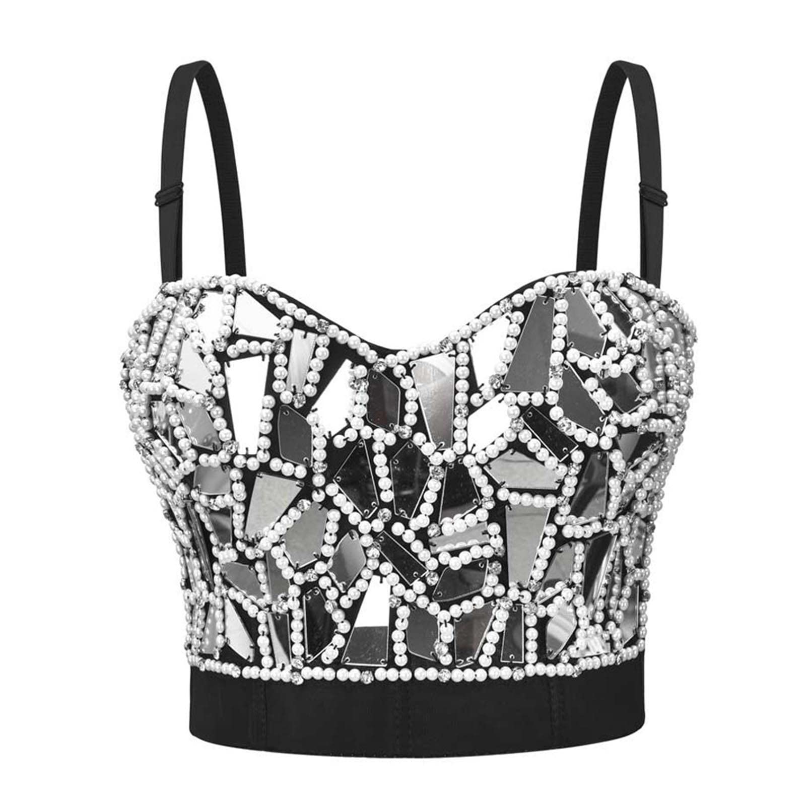 Nuevo Sujetador de de uñas de Vidrio orgánico Ropa Puesta en Escena Chaleco Sujetador Top Ropa Interior Personalizada