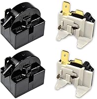 Vista 1 de HQRP Paquete de 2 compresores de 4.7 ohmios y 1 pin PTC Starter/Start Relay y Kit de sobrecarga compatible con mini refrigeradores, refrigeradores