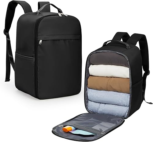 WEPLAN Mochila de viaje para mujeres y hombres, tamaño cabaña, mochila de hombro, beige (A-Beige), Moda