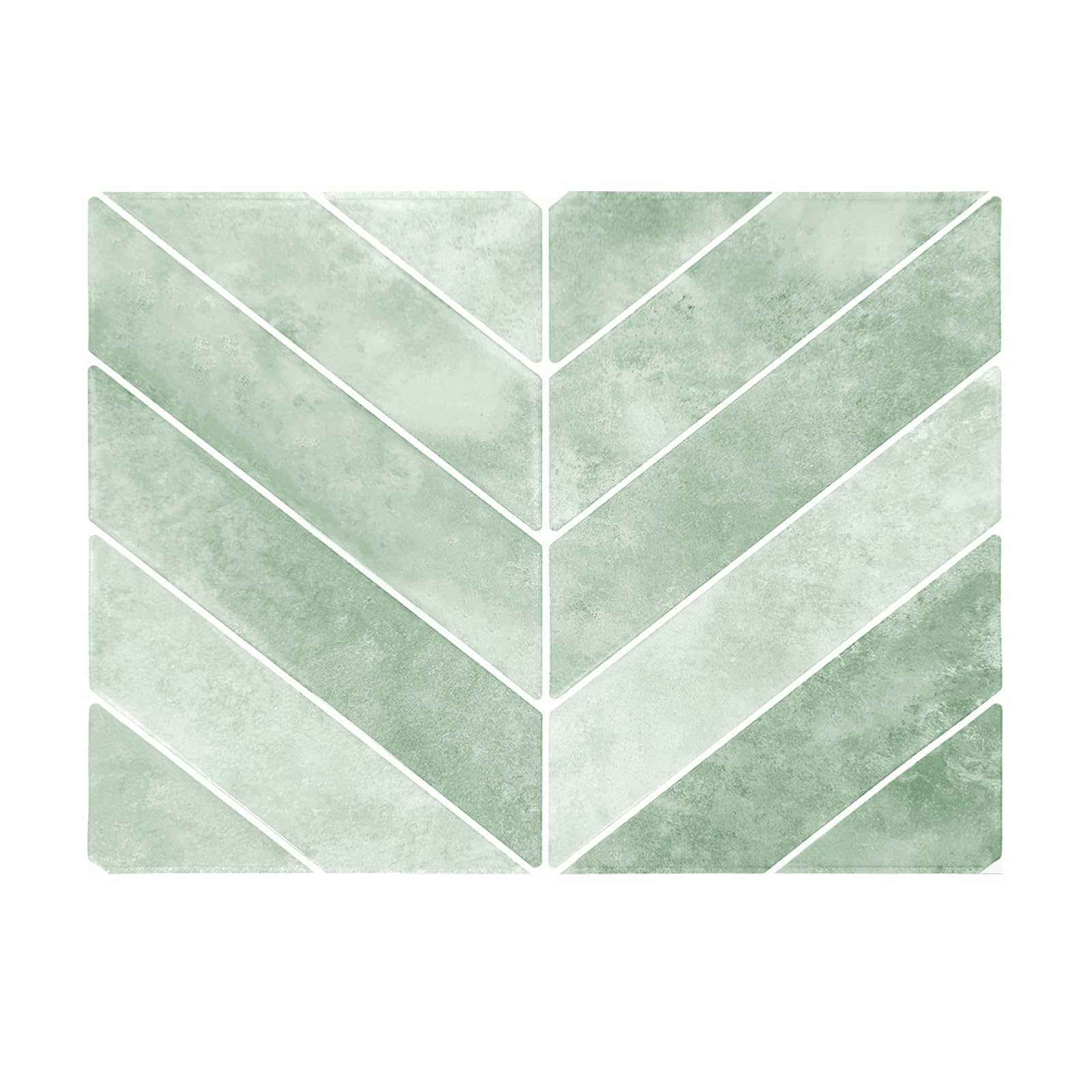 Adhesivos para Azulejos 28,7×22,9 cm, Impermeables 3D (Verde, 20 Unidades)