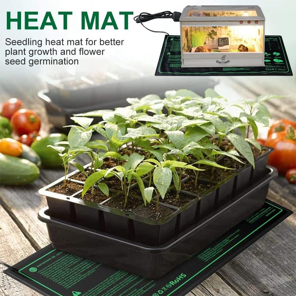 Plant Warm Mat 10/25/50CM Seedling Heat Mat Indoor Plants Germination Waterproof Heating Pad Propagation Starter Mat Seedling Heat Mat(10x52.5CM)
