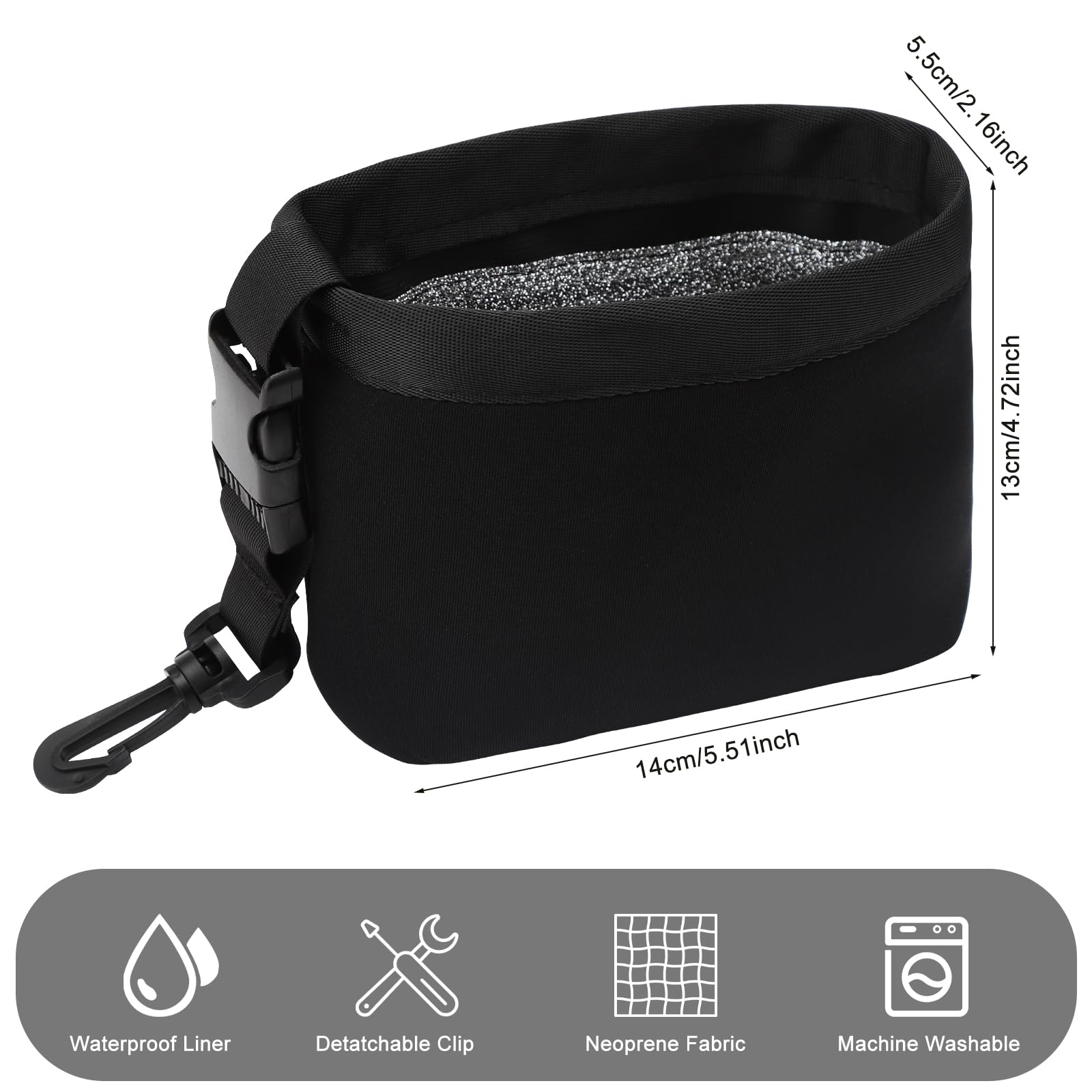 Bolsa de Limpieza para Palos de Golf y Pelotas de Golf Clip Desmontable Lavable a máquina Limpia