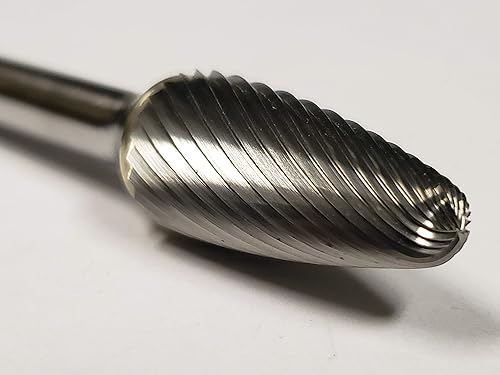 Miniatura 2 de Kodiak Cutting Tools KCT124067 Fresa de carburo con forma de árbol de nariz redonda SF-5 fabricada en EE. UU., corte único, diámetro de 1/2 pulgada,