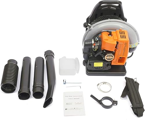 Miniatura 8 de Soplador de hojas de gas de 2 tiempos, soplador de mochila a gas, soplador de mochila con motor de 63 CC, soplador comercial para césped, jardín,