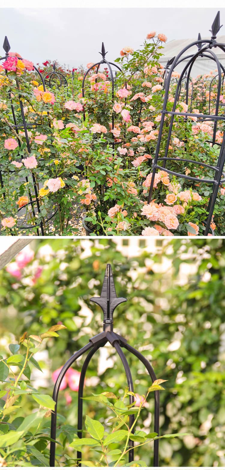 Treillis de jardin pour plantes grimpantes - Cage de support pour plantes grimpantes - Tour obélisque - Support pour plantes d'intérieur en pot, treillis pour plantes grimpantes, tomates, fleurs,