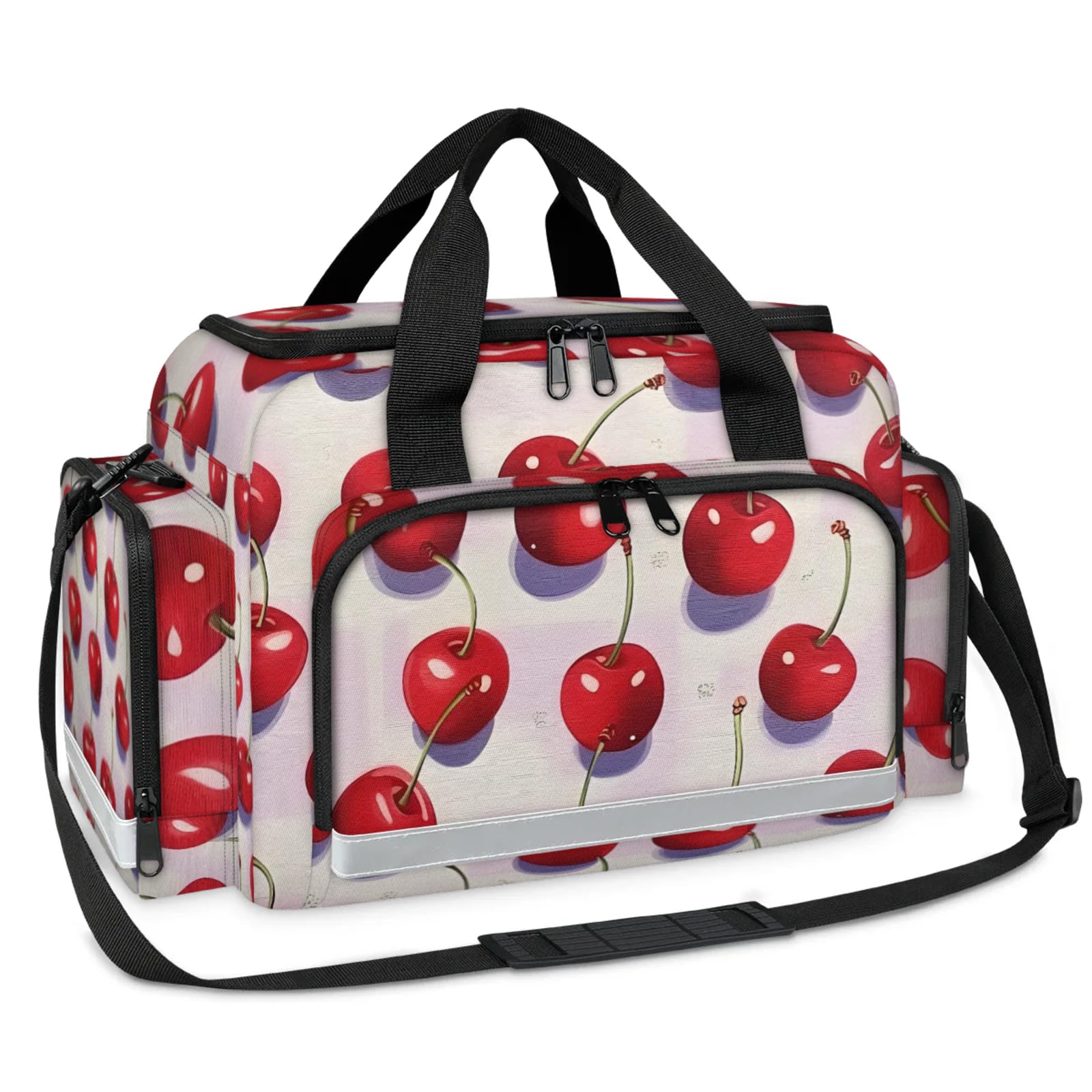 GzLeyigou First Aid Bags Empty, Sweet Cherry Emergency Bag First Aid Kit Multiple Compartment Kit Carrier On Call Trauma Bag For Paramedics Emergency Medical Supplies Kit