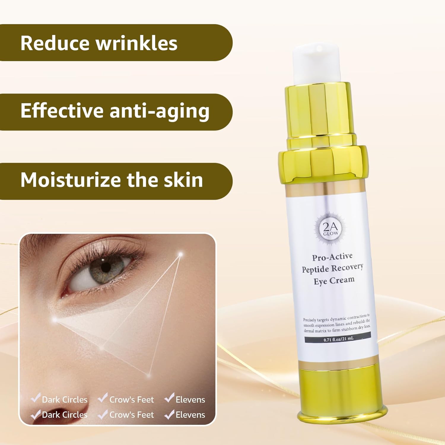 Perfection Eye Tightener & Instant Eye Face Lift Cream | Rapid Tightening for Eye Bags & Fine Lines | Dual-Action Firming + Long-Term Repair | Daily Skin Care | Gifts for Women (0.71fl oz/21ml)