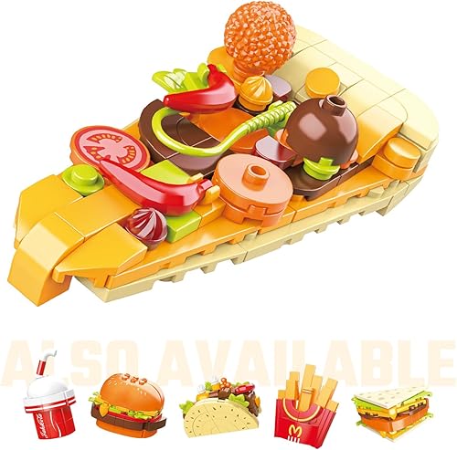 schneemann Bloques de construcción de imanes para nevera, 60 piezas, juegos de construcción de pizza de juguete para niños y adultos