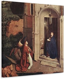 Jan Van Eyck Painter Work(Annunciation) poster Wall Art Painting Canvas Gift Living Room Prints Bedroom Decor Artworks 28x28inch(70x70cm)