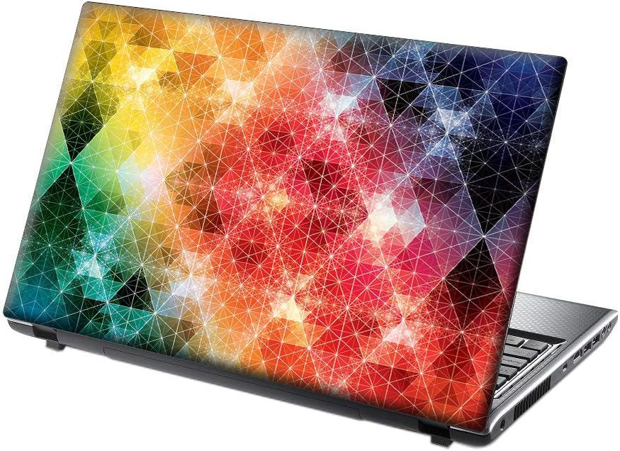 TaylorHe 15.6 inch 15 inch Laptop Skin Vinyl Decal with Colorful Patterns and Leather Effect Laminate MADE IN England Colourful Patterns
