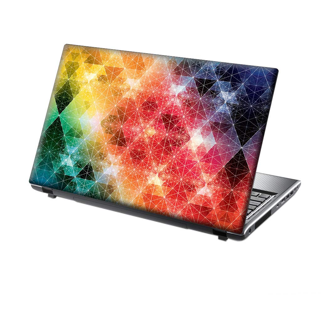 TaylorHe 15.6 inch 15 inch Laptop Skin Vinyl Decal with Colorful Patterns and Leather Effect Laminate MADE IN England Colourful Patterns