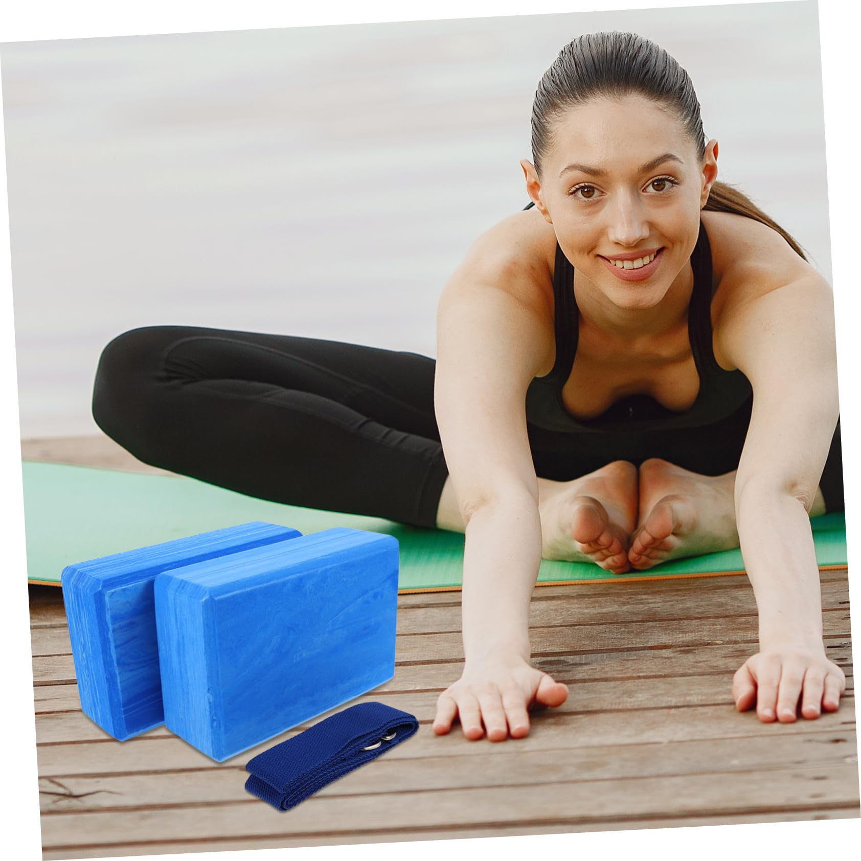 GANAZONO Yoga Blocks 3 Pack High Density Foam Blocks for Dance Yoga Lightweight