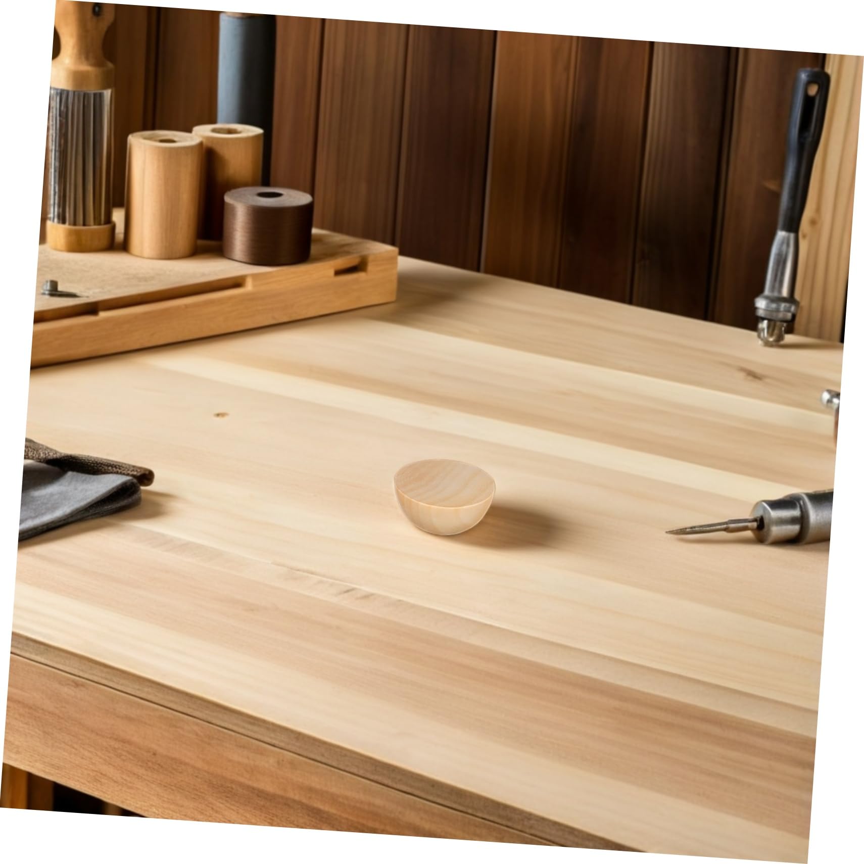 SHINEOFI 300 Piezas Media Bola De Madera De Cuentas Semicirculares De Madera Sin Terminar Para Manualidades Adornos De Navidad Decoración Del Hogar Diy Proyectos