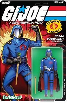 Super7 G.I. Joe Reaction+ Wave 06 Cobra Commander Film, Black Cape Action Figure
