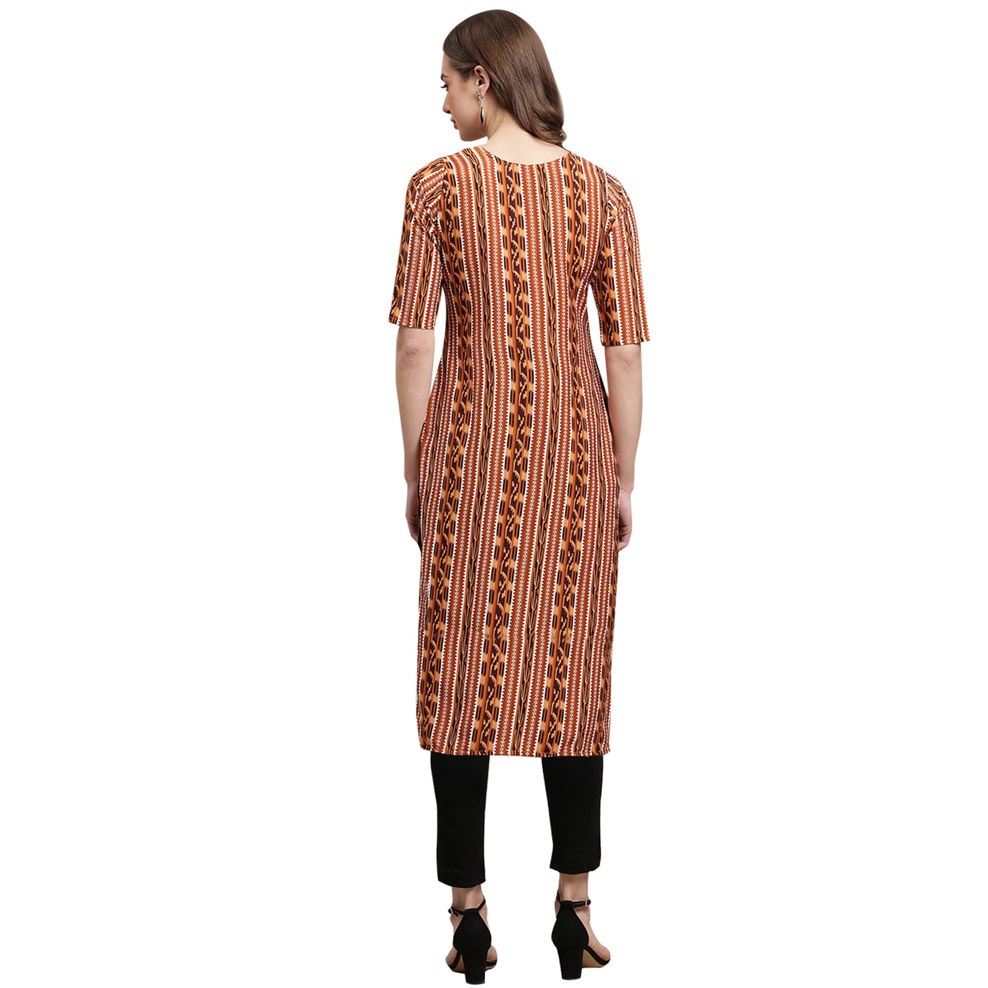 Pinkmint Women's Crepe Digital Print Straight Kurta(Pack Of 6)[Qv-344-369-339-372-338-340-Xxl]