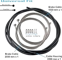 Vista 2 de SHIMANO Juego de cables de freno estándar universal, para MTB o bicicletas de carretera