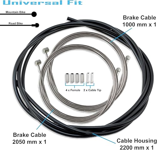 Miniatura 2 de SHIMANO Juego de cables de freno estándar universal para bicicletas de montaña o carretera