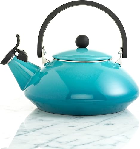 Le Creuset Zen 1.6-qt. Esmalte sobre el acero silbar TeakettleCherry, Cobalto