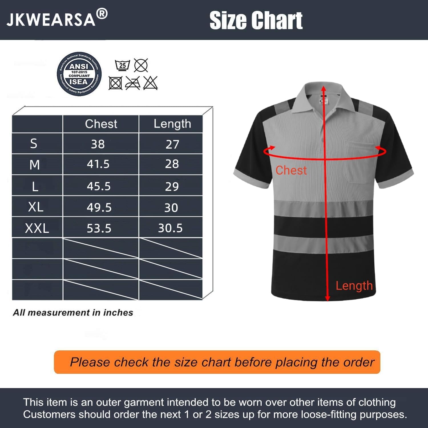 Safety Shirt for Men Hi Vis Reflective Shirt Workwear,Quick Drying Breathable Soft T Shirt - Image 7