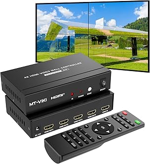 MT-VIKI 4K60Hz HDMI Video Wall Controller 2x2, [4K Input & 4K Output], 180° Rotate, HDMI 2.0, HDCP 2.2, 18Gbps, RGB 4:4:4