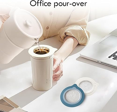 Miniatura 6 de Gotero portátil para verter sobre café, filtro de café reutilizable, cafetera para camping, cafetera de viaje (50, azul)