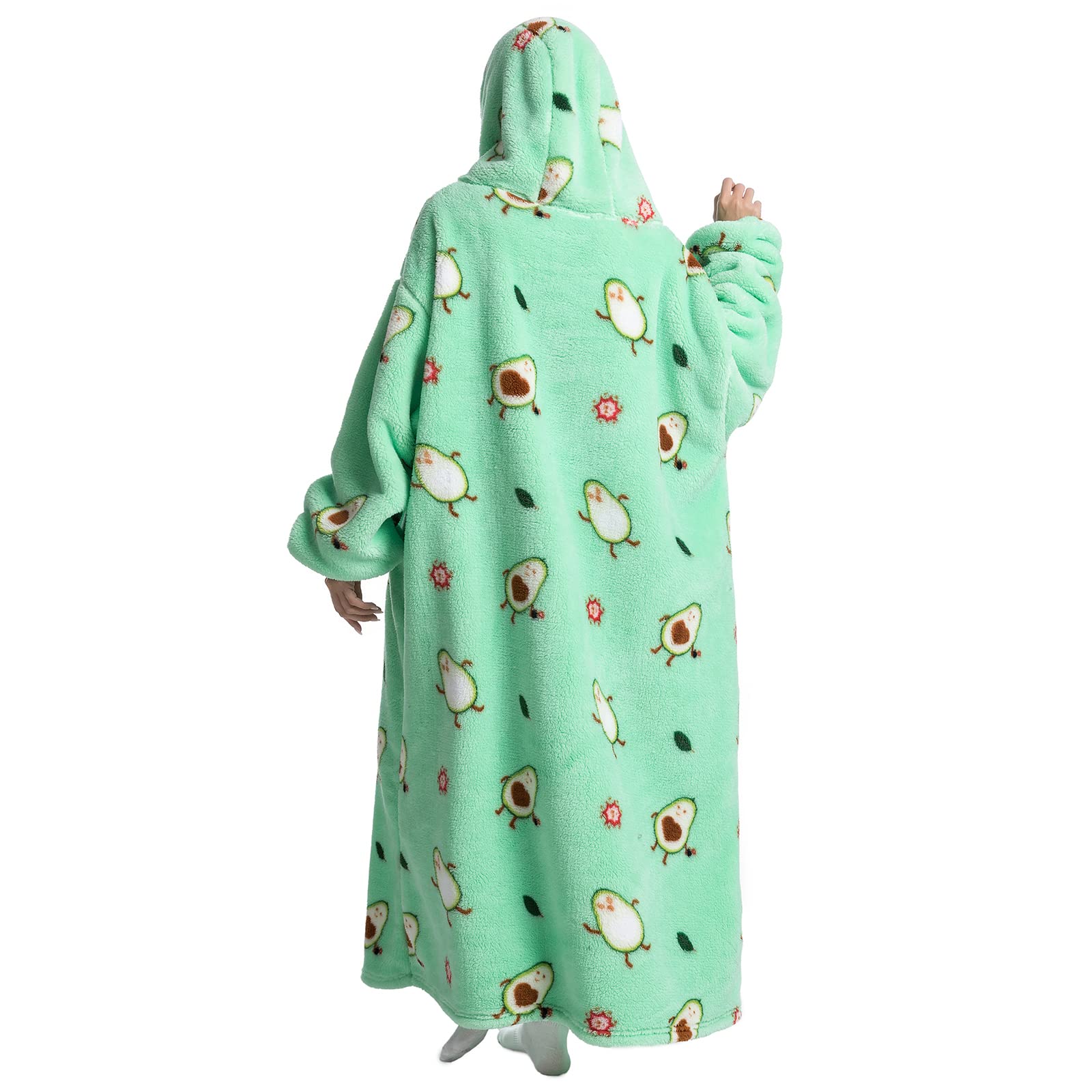 Geagodelia Damen Lange Decken Hoodie Oversized Hoodie Pullover Kuschelig Fleece Hoodie Decke zum Anziehen Weiche Warm Hausanzug Kapuzenpullover Winter Einheitsgröße