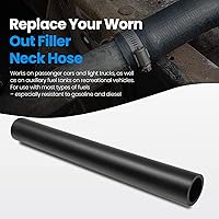 Vista 2 de Manguera de cuello de llenado de combustible de gasolina con 4 abrazaderas de manguera, manguera de combustible de 1 1/2 pulgadas de diámetro