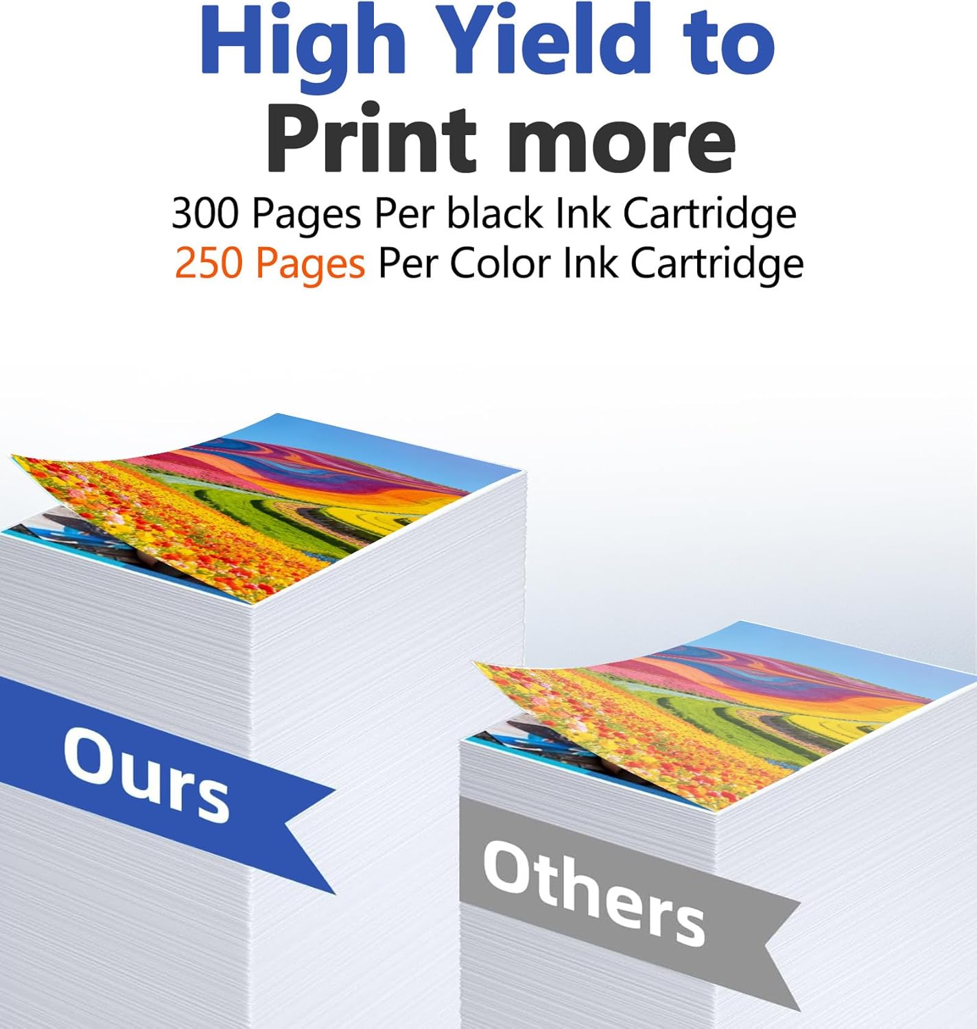 LC501BK LC501C LC501M LC501Y Ink Cartridges Compatible for Brother LC501 LC501 XL Ink MFC-J1360DW MFC-J1410DW MFC-J1260W Printer Ink (5 Pack 2Black 1Cyan 1Magenta 1Yellow)