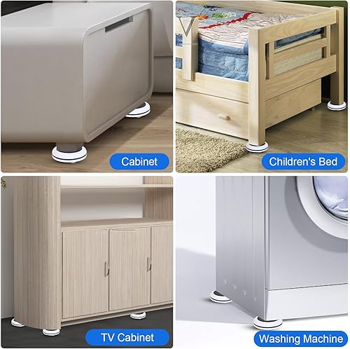 Miniatura 6 de Elevador de muebles de alta resistencia, 4 rodillos para electrodomésticos, ruedas de capacidad de carga de 440 libras + palanca de herramienta de