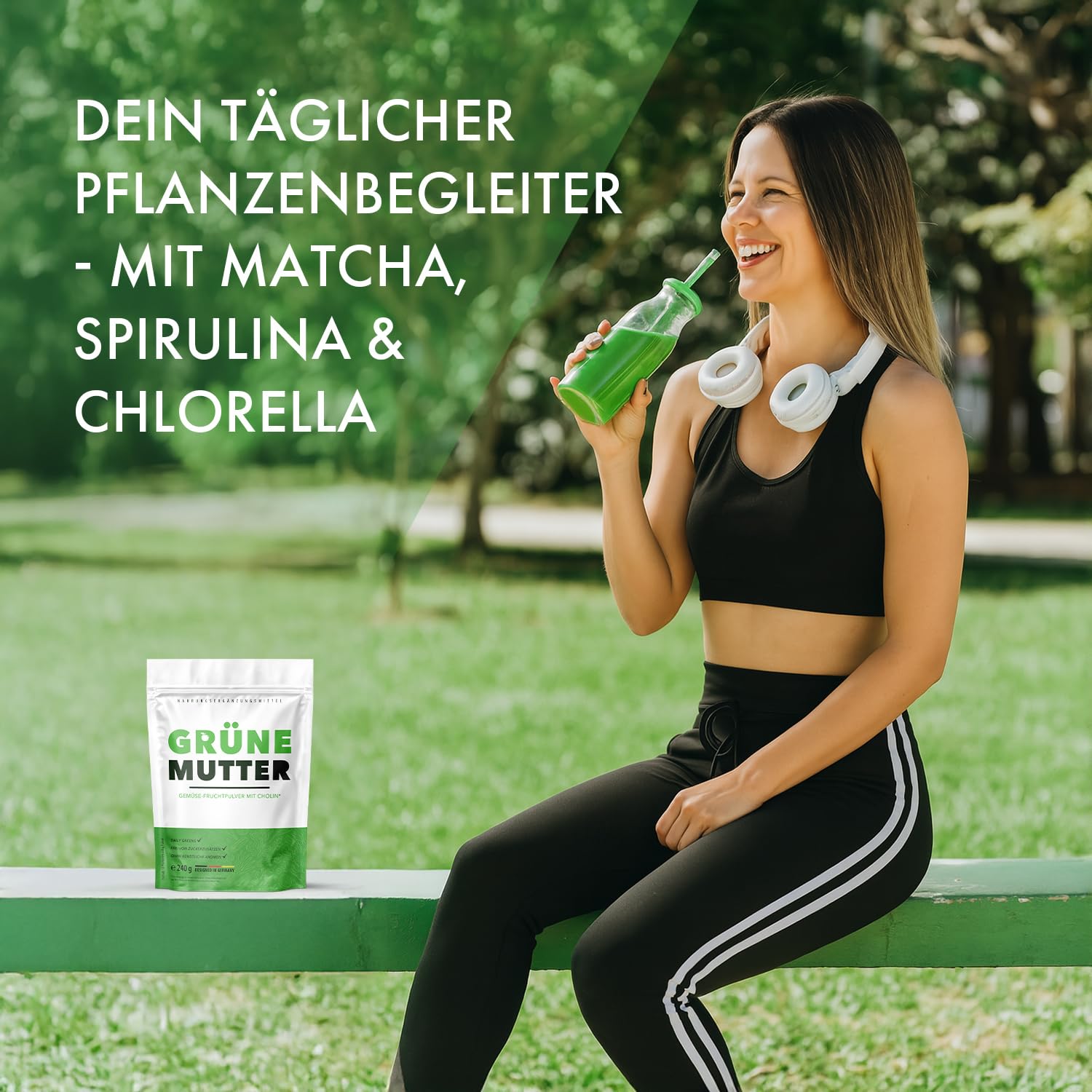 Grüne Mutter Pulver | Mit wertvollen Inhaltsstoffen | Neutral im Geschmack | 240g