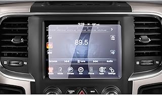 2013-2018 2019 2020 2021 2022 Dodge Ram 1500 2500 3500 Uconnect Touch Screen Car Display Navigation Screen Protector, RUIYA HD Clear TEMPERED GLASS Car In-Dash Screen Protective Film (8.4-Inch Anti Blue Ray)