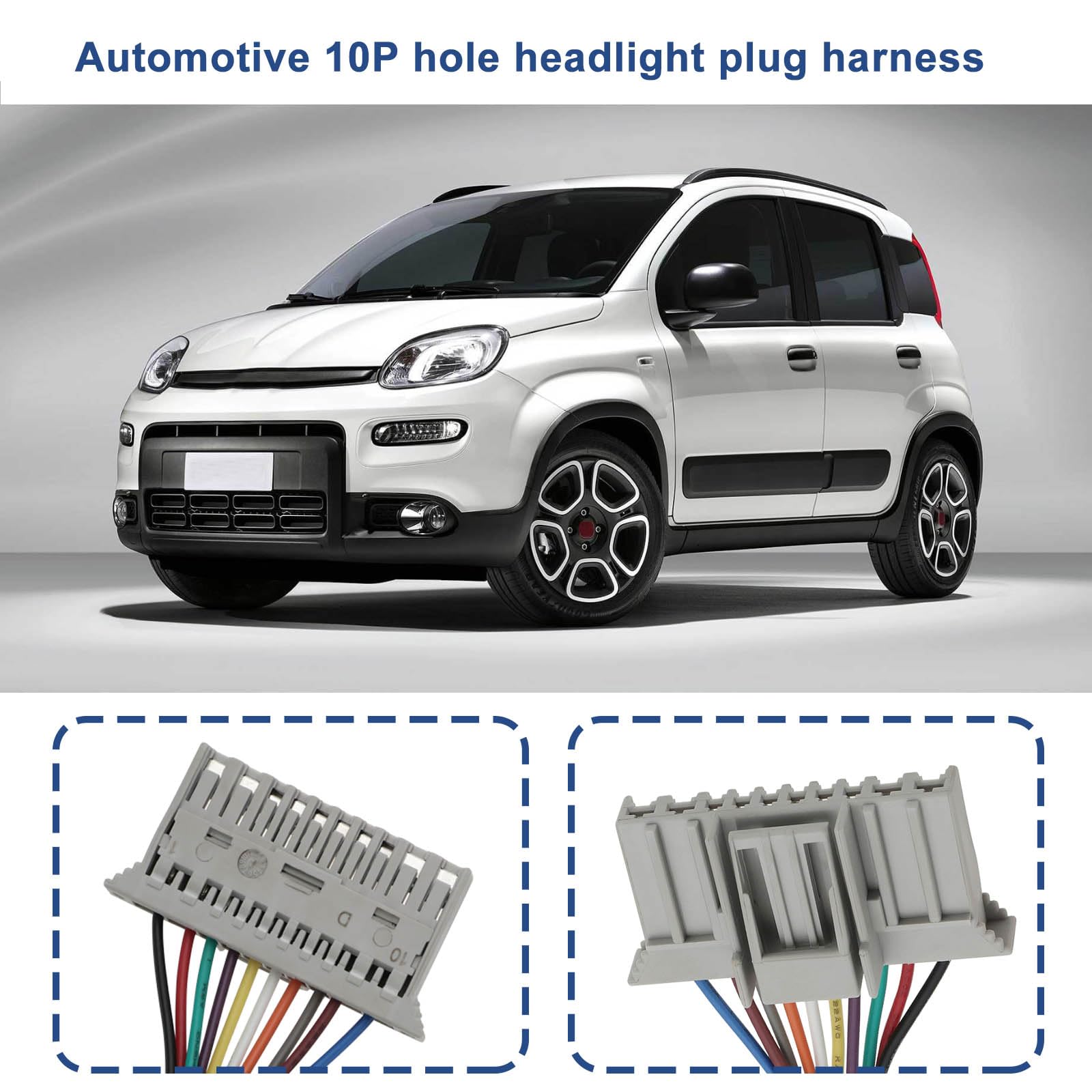 OTOTEC 1x Kit Di Riparazione Connettore Cablaggio Luce Auto A 10 Pin 71745167 Cablaggio Luce Unità Di Controllo Body Computer Compatibile Con Fiat Panda 169 E Panda Van 169