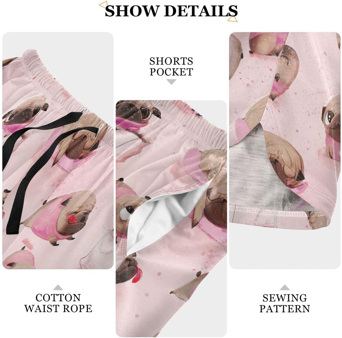 vvfelixl Sleep Shorts for Women Unusual Cartoon Sheeps Pajama Shorts with Pockets Womens Pj Bottoms S - Image 5