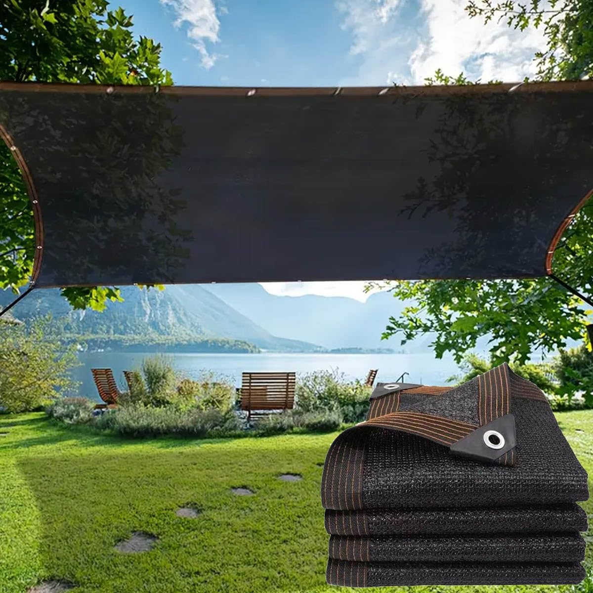 Telo in rete traspirante per esterni per pergola e patio, resistente ai raggi UV, copertura verticale per ombrellone da giardino (1 x 3 m) – perfetto per portici e terrazze