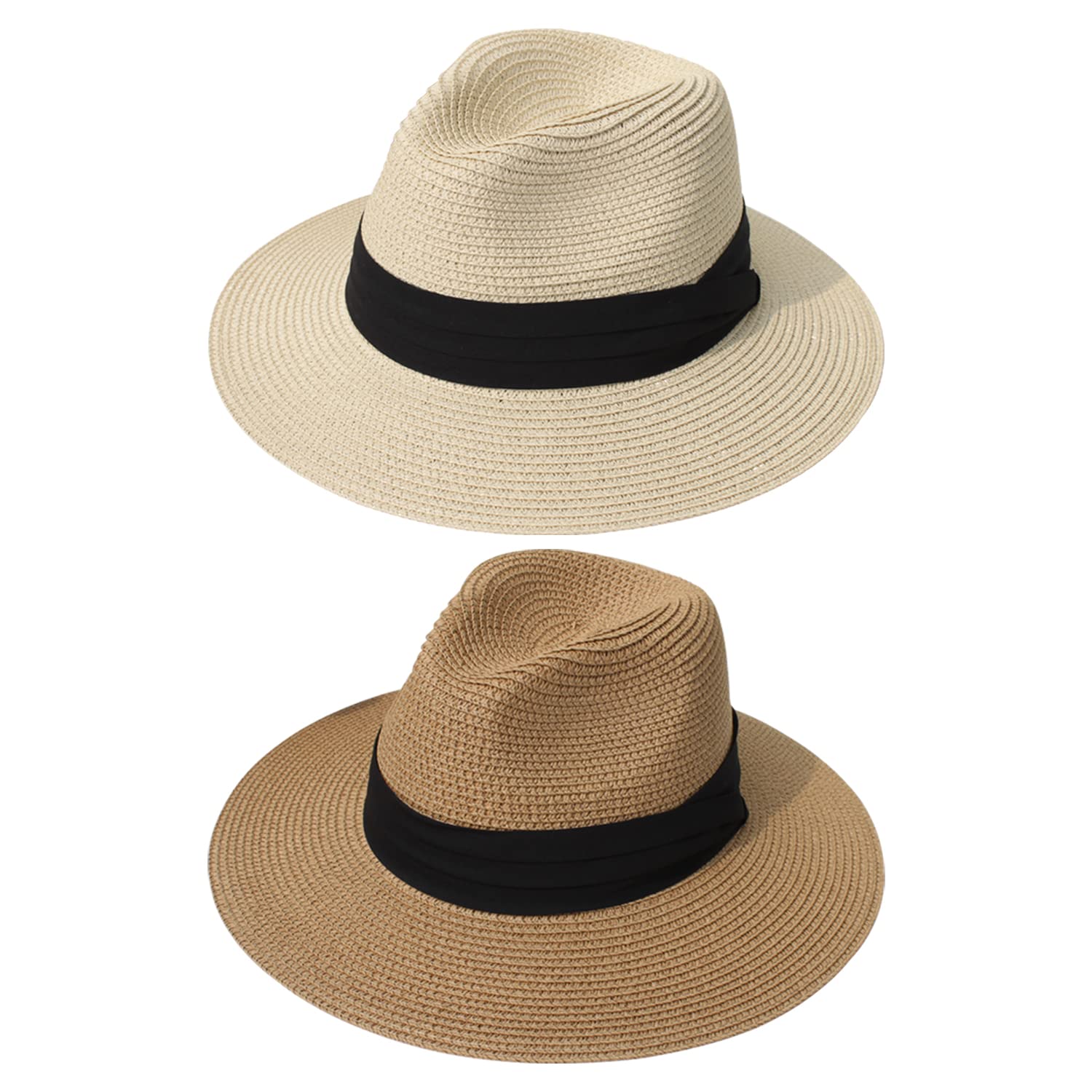 DRESHOW Straw Panama Hat