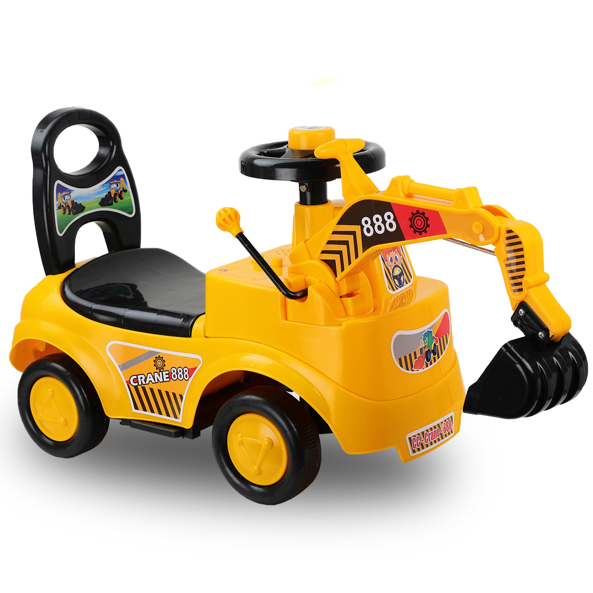 Webby Ride-on Baby Car| Push Car | Comfortable Seats with Backrest | Elegant Design | Ride on Toy Car | Push Rider | Steering with Music & Lights for 1-3 Years Kid (B0CVV2QMQB) Amazon Price History, Amazon Price Tracker