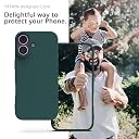 YATWIN Silicone Case for iPhone 17, Soft-Touch, Shockproof, DustProof, Antiskid Phone Cover for Apple iPhone 17 - Dark Green gallery image