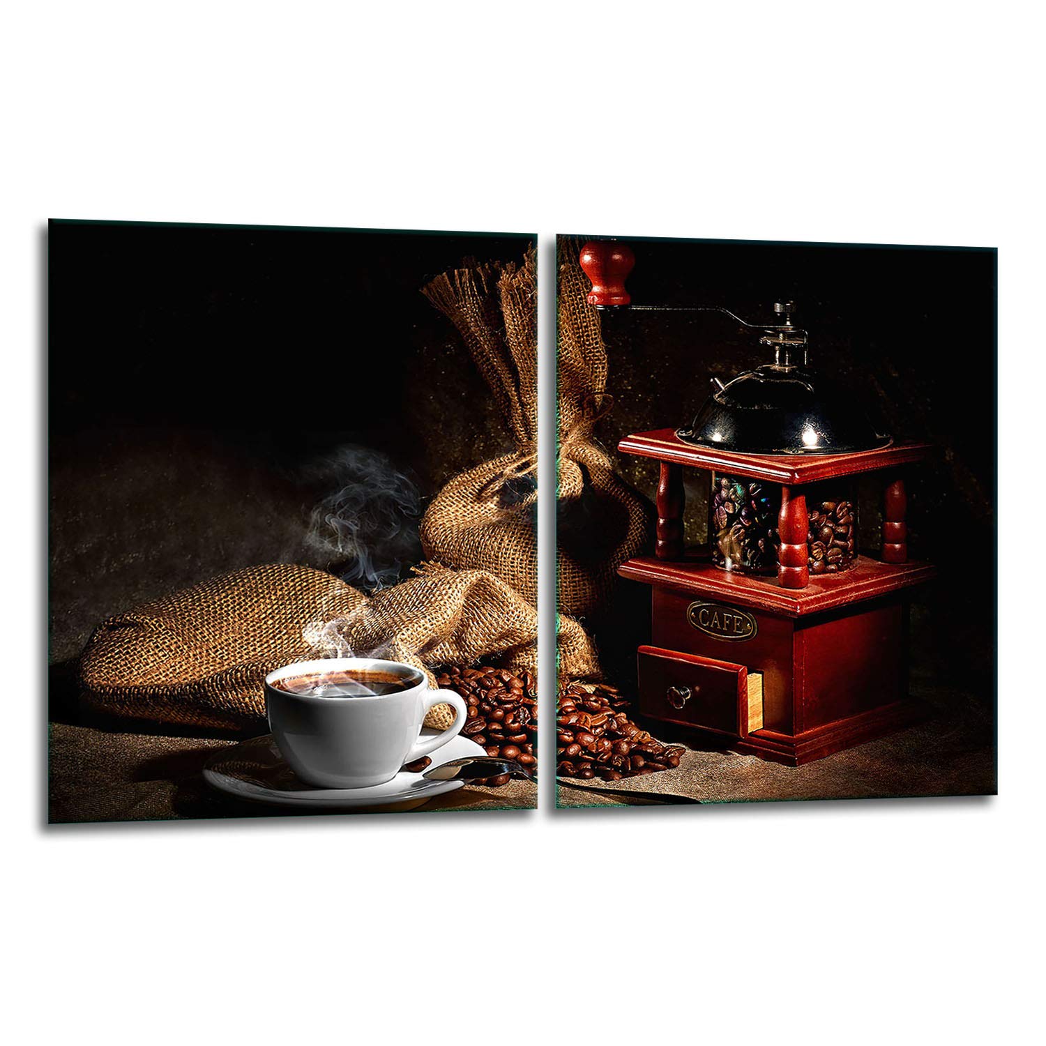 TMK Lot de 2 plaques de protection en verre pour plaque de cuisson en céramique 40 x 52 cm