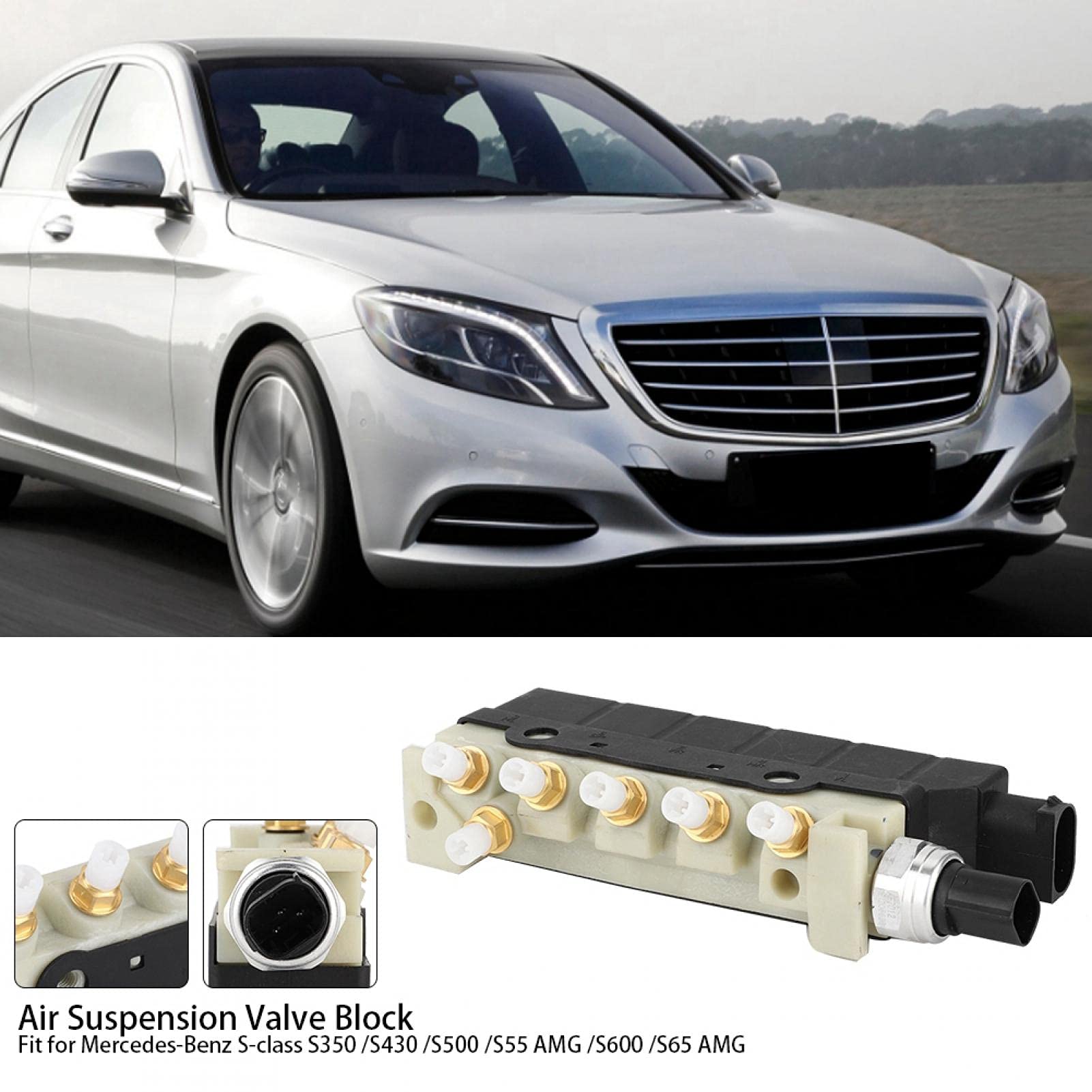 Gruppo Valvola Blocco Sospensioni Pneumatiche Per Mercedes Classe S W220 - Ricambio 2203200258, Compatibile S280, S350, S500, S55 AMG, S65 AMG