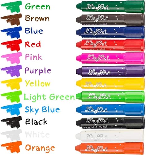 Miniatura 2 de Varillas de pintura al temple lavables para niños, secado rápido y sin ensuciar, no tóxicas, el mejor regalo de cumpleaños artístico para niños (12