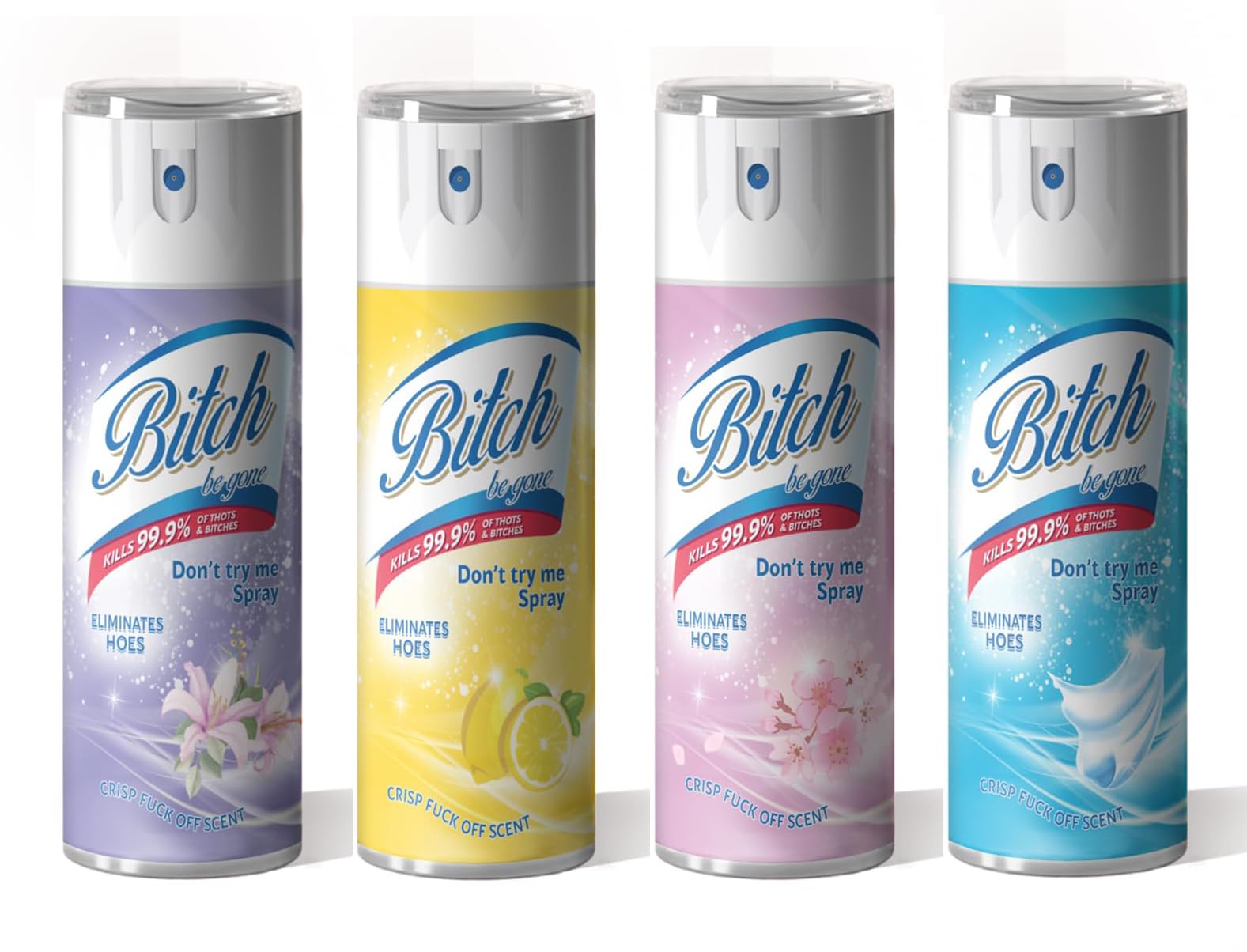 Collection Bitch Be Gone Spray w/Custom 4 Color Coffee Cup, 20 Ounce or 30 Ounce, Personalized F*ck Off Skinny Travel Tumbler Stainless Steel Tumbler With Lid And Straw