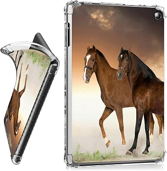 for Kobo Libra Colour 7 Inch 2024 Release Clear Case, Transparent Shockproof Protective Shell Lightweight TPU Case for Kobo Libra Colour 7" 2024, Horses