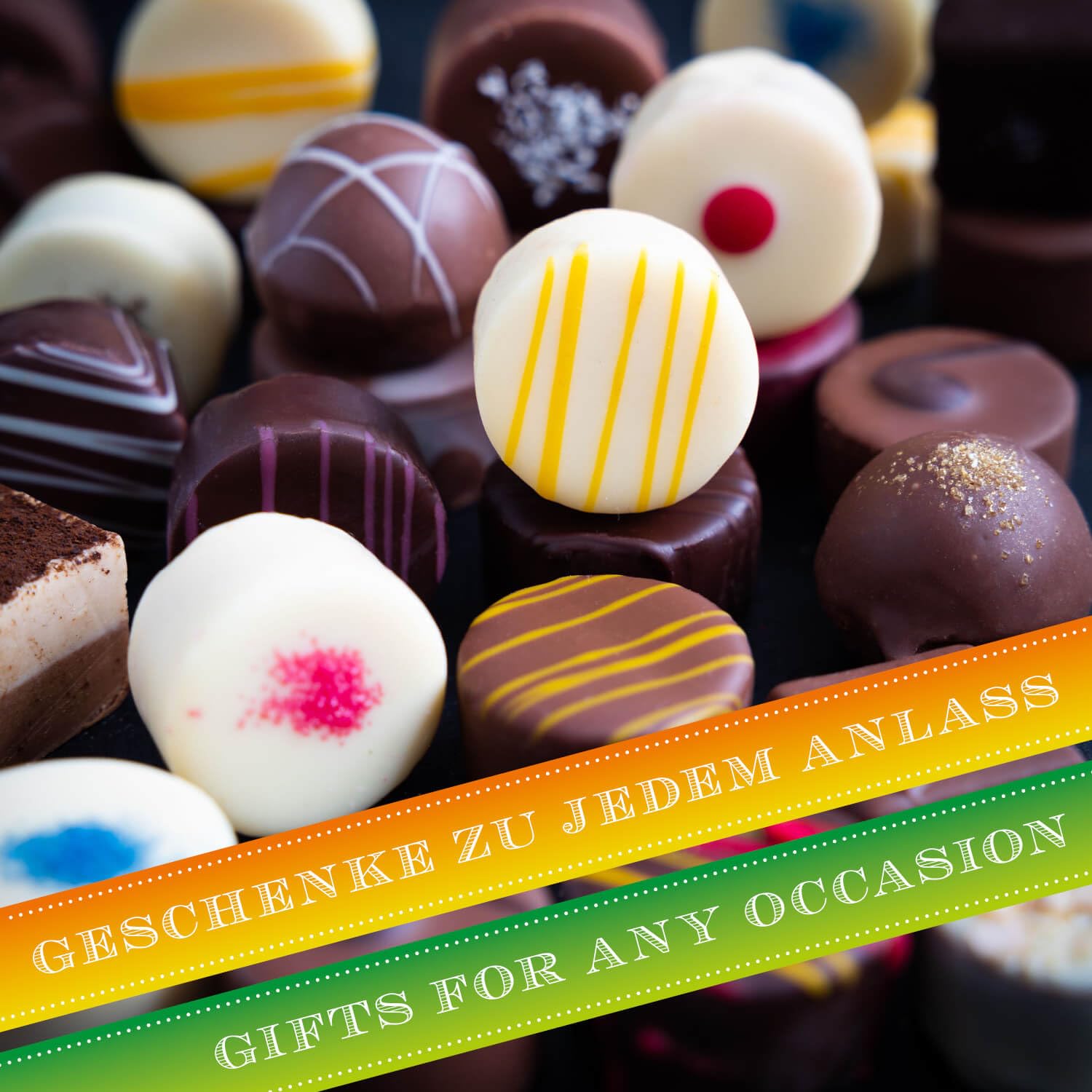 Hallingers Genuss Manufaktur Pralinen Oster-Geschenk - mit & ohne Alkohol, handmade aus Confiserie-Edelkakao in wertiger XXL-Geschenkbox ""Frohe Ostern grün"", Ostern Körbchen für Frauen Männer