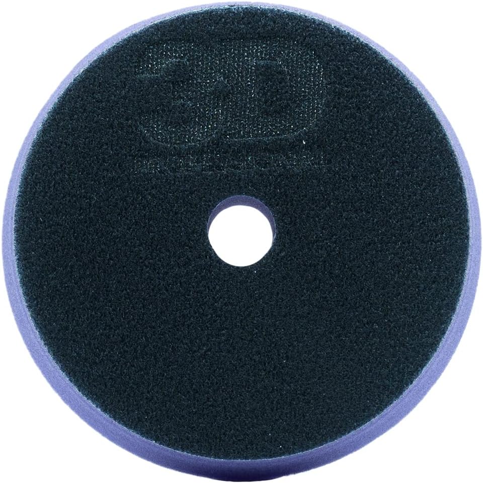 3D Light Purple Foam Polishing Pad | Professional Grade Foam for Polish, Glaze, Wax | Maximizes Paint Gloss | Car Care Detailing | Superior Finish for Automotive Painted Surfaces | 5.5” Round