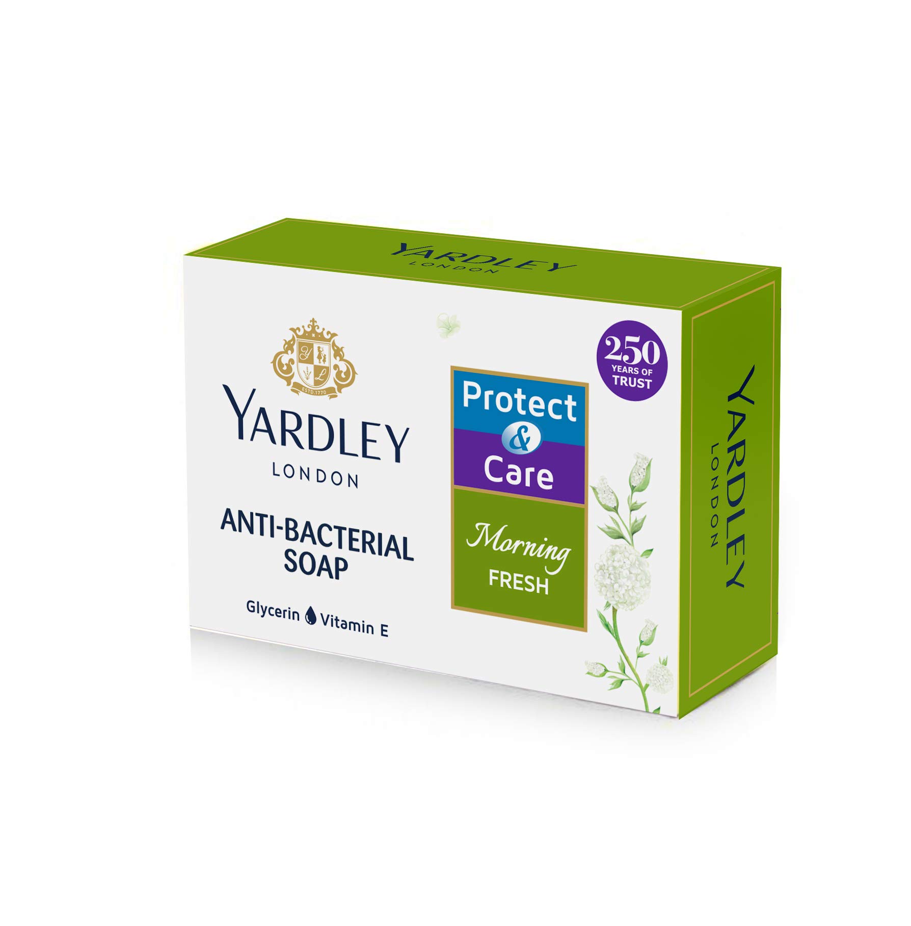 Yardley London Anti-Bacterial Soap, Morning Fresh, 100g – Invigorating Cleansing Bar for Daily Hygiene