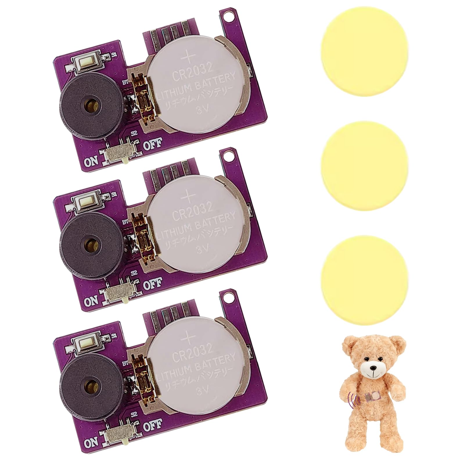 3pcs Cricket Noise Maker Prank, Cricket Noise Maker with 16 Sounds, Annoying Noises Machine for Gag Joke Gifts School Friend Party, Pranks for Adults ( Purple)