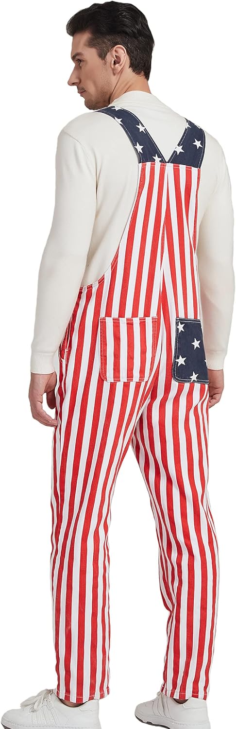 OeyFnbmO Festival Overalls for Men Holiday Jumpsuit Bib Coveralls