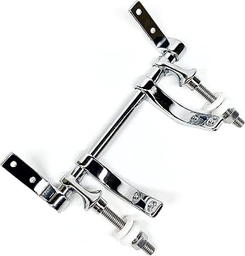 Sanderson Polished Chrome Plated Zinc Toilet Seat Hinge Hardware Kit Universal Fit